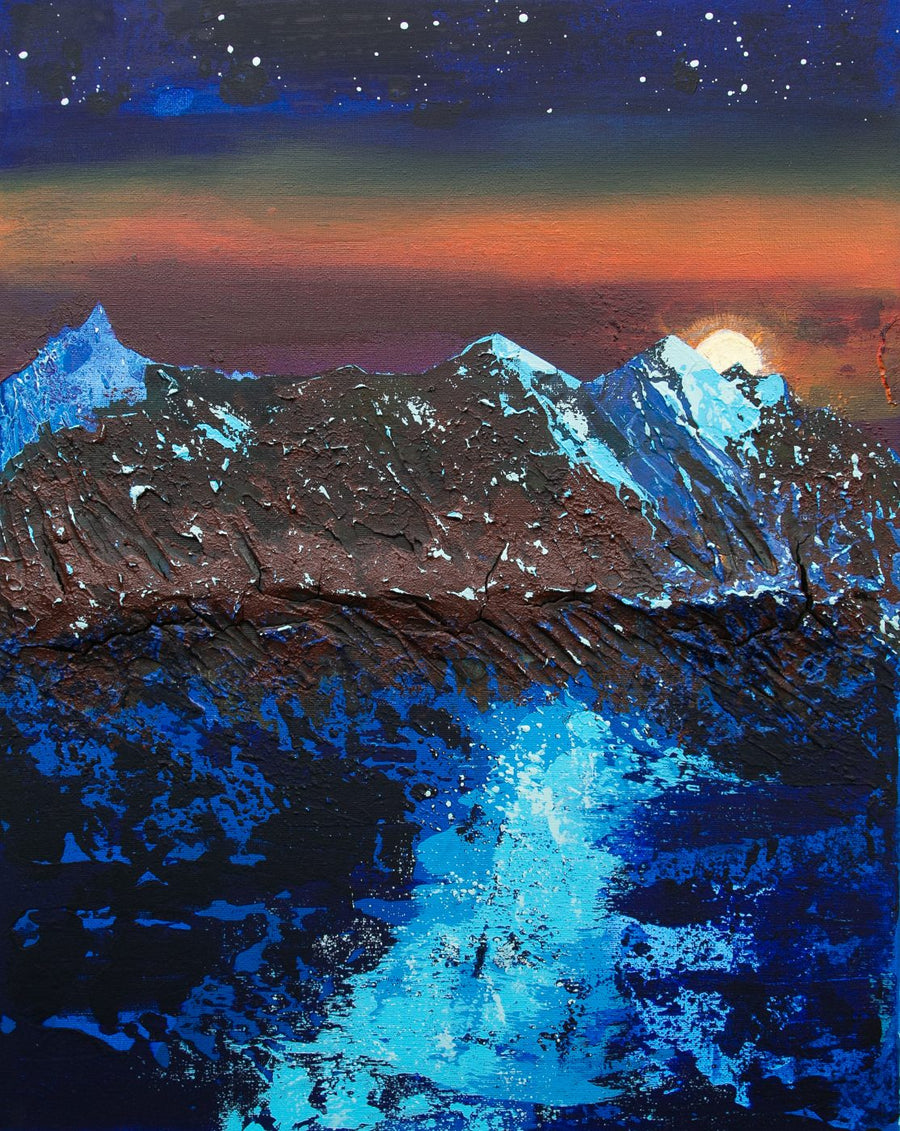 Starlit Sunset in Lugano